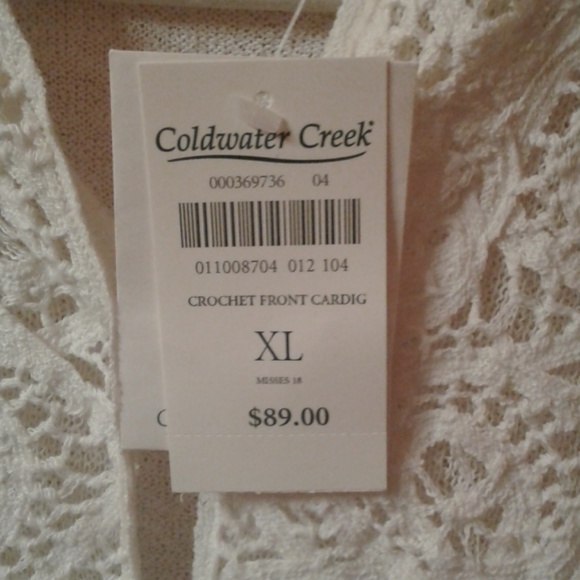 NWT Coldwater Creek Crochet Front Cardigan - Picture 2 of 7
